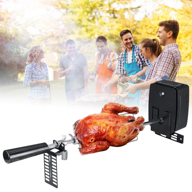 DALELEE BBQ Rotisserie Kits Grill Spit Roaster Charcoal Pig Chicken Beef Motor Rod Fork Reviews Wayfair
